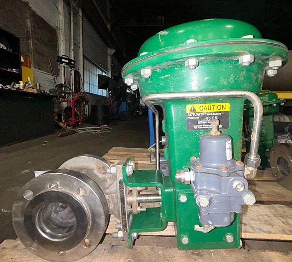 Used Fisher 3" V150 Series B Air Operated Vee Ball Valve #46265