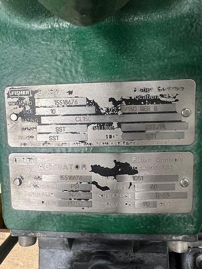 Used Fisher 10" V150 Series B Air Operated Vee Ball Valve #46491