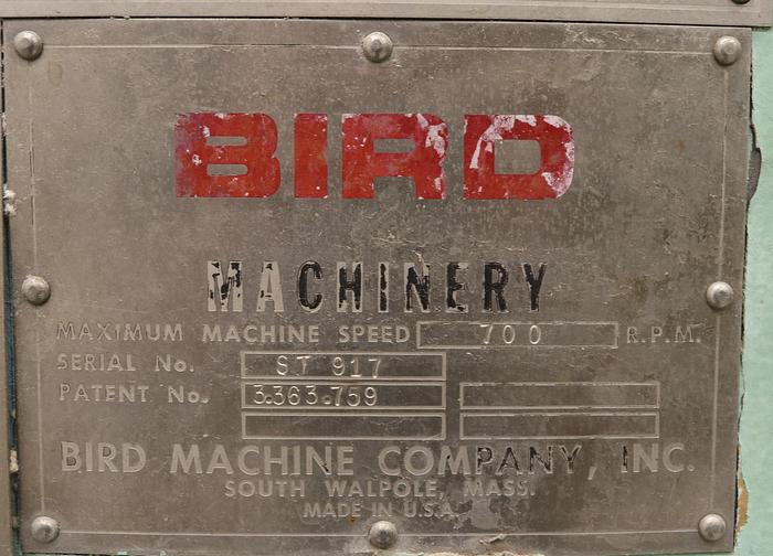 Used Bird Model 800 Pressure Screen Housing With Rotating assembly #46071