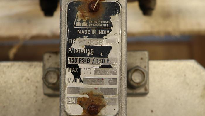 Used Flow Control 6" Hand Operated Knife Gate Valve #45939