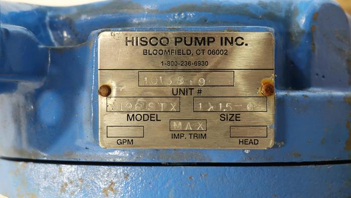 Used Goulds 3196 1x1.5x6 Stainless Steel Pump #44906