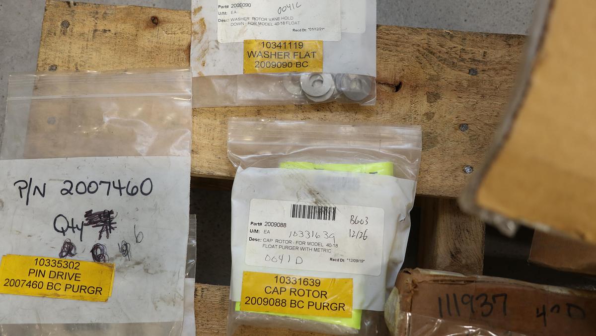 Unused Kadant/Black Clawson 40-18 Float Purger Misc. Parts #47041