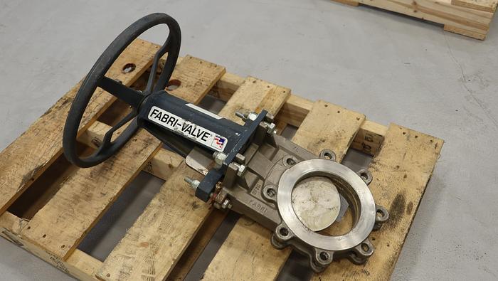 Used Fabri-Valve 6” Hand Operated Knife Gate Valve #45260