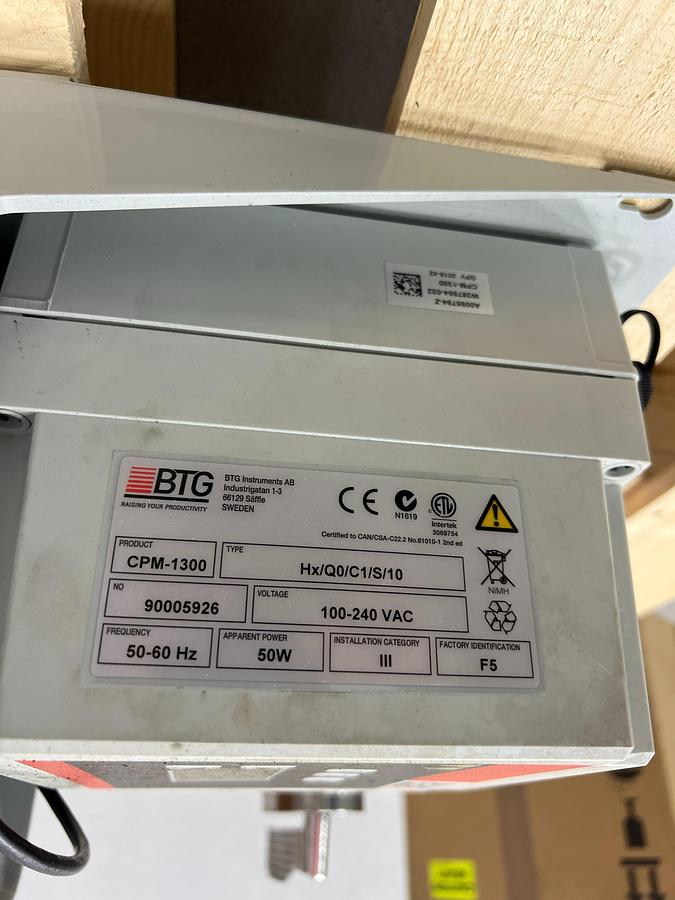Unused BTG  MBT-2500 Blade Type Consistency Transmitter With CPM-1300 Communication Platform #47253