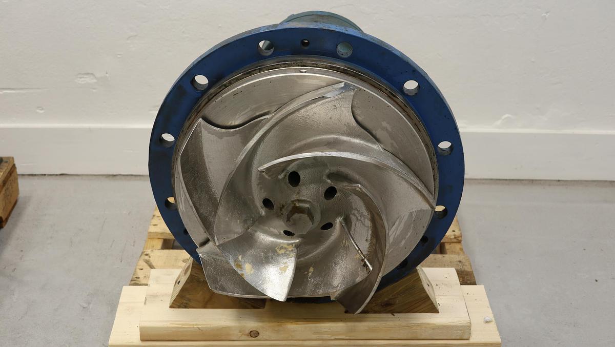 Used Goulds 3196 XLT-X Pump Power End With 15" 5-Vane Impeller & Stuffing Box #47047