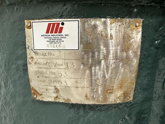 Refurbished Voith GV-13 Pulper Drive #45490