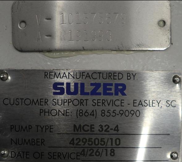Unused Sulzer MCE32-4 Medium Consistency Power End #45823