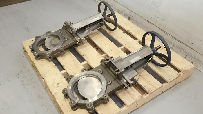 Used Fabri-Valve 8" Hand Operated Knife Gate Valve #46315