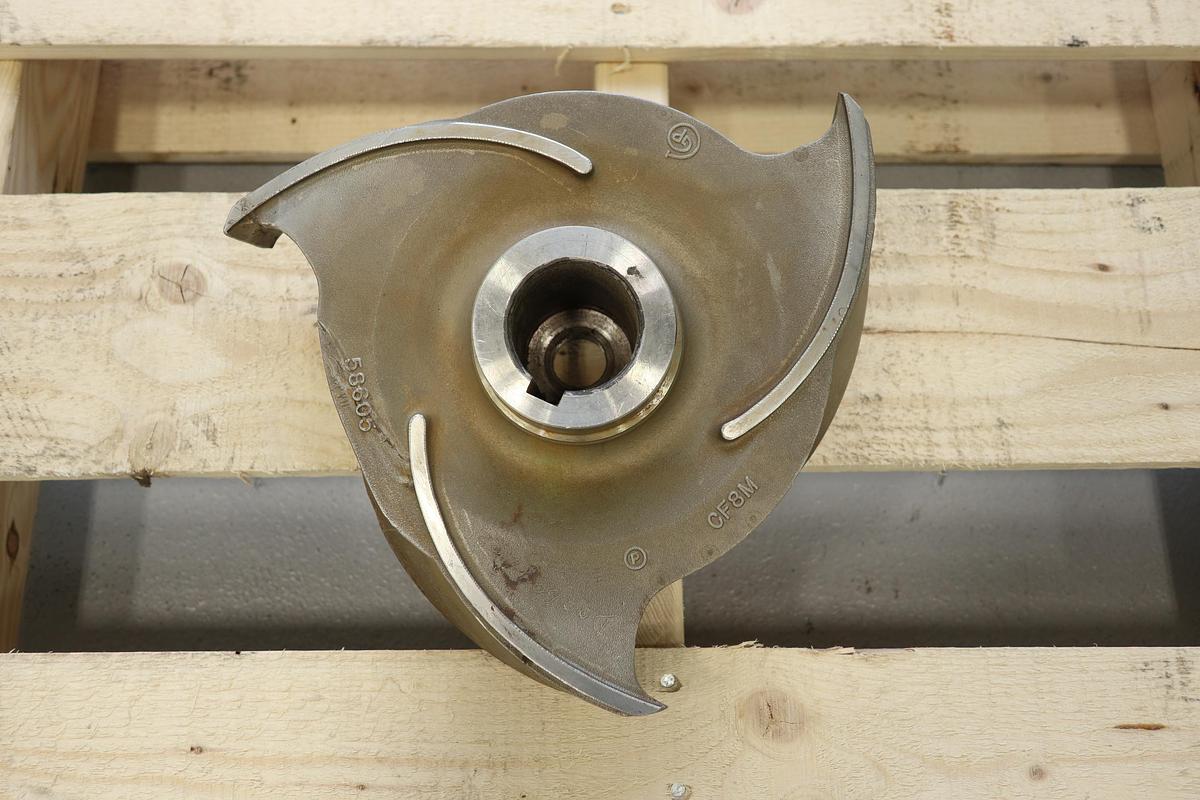 Used Goulds 3175 S 6x8x12 3-Vane Impeller #47428
