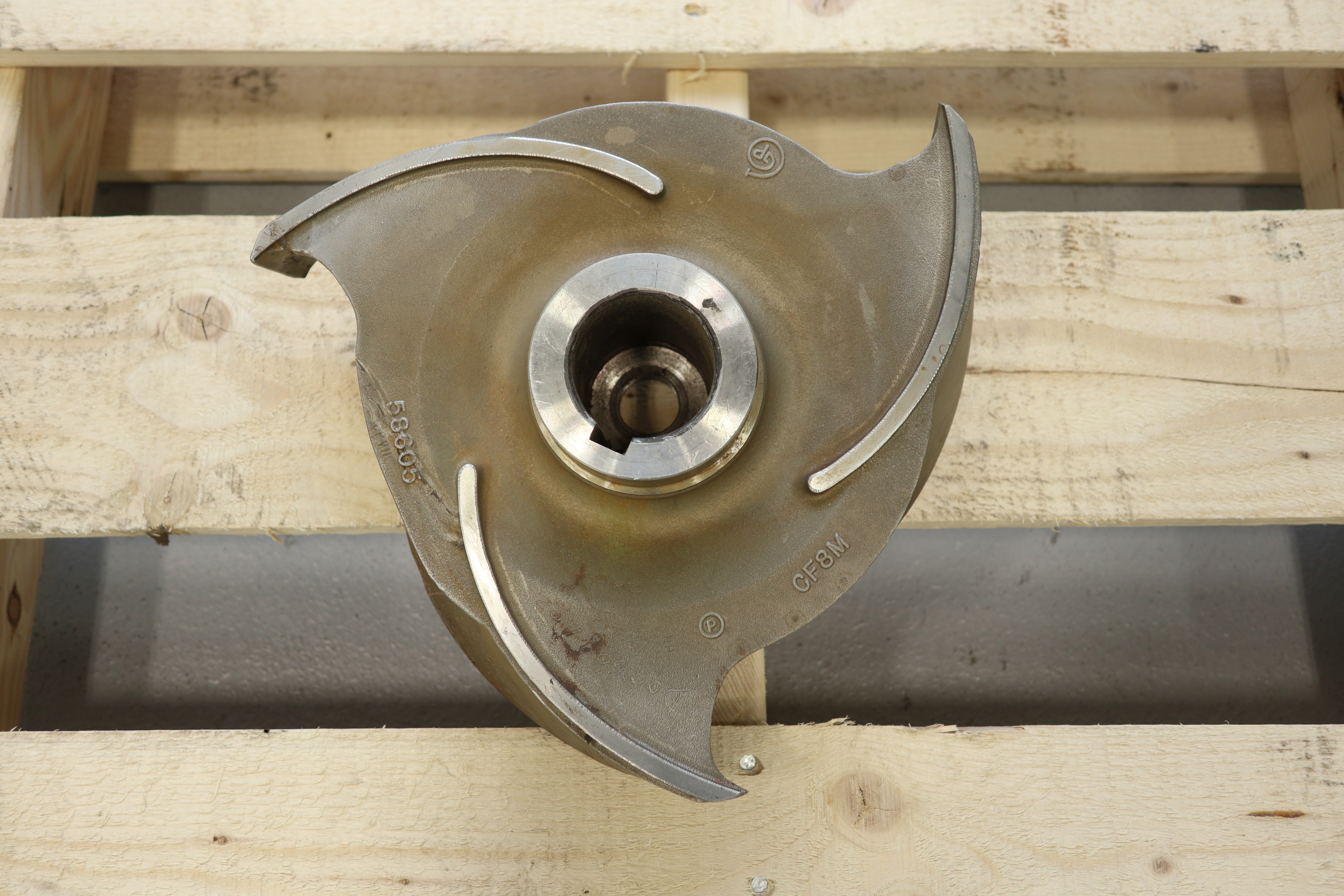 Used Goulds 3175 S 6x8x12 3-Vane Impeller #47428