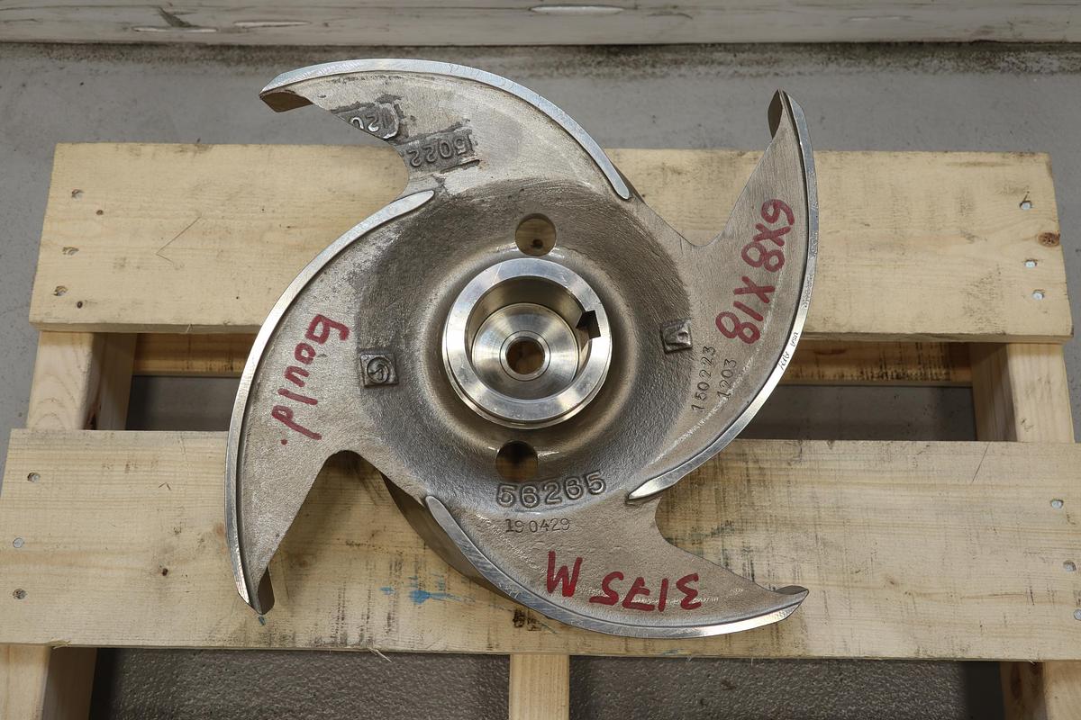 Unused Goulds 3175 6x8x18 & 6x12x18 2/4-Vane Impeller #47524