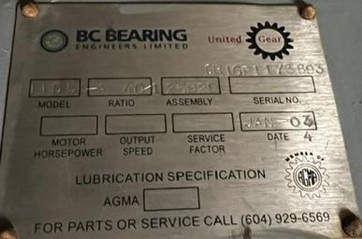 Unused United Gear 111550-A Clarifier Drive #29769