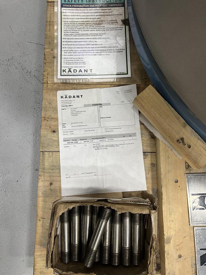 Unused Black Clawson 75-25 Float Purger Body #47671