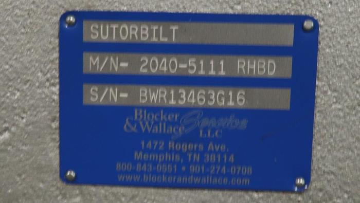 Unused Blocker & Wallace Sutorbilt Positive Displacement Blower #46026