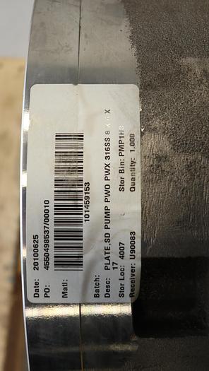 Unused ALLIS CHALMERS PWO 17" Wear Plate #46123