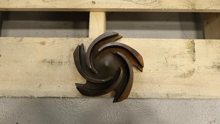 Used Goulds 3196 1.5x3x6 Pump 5-vane Iron Impeller #45342