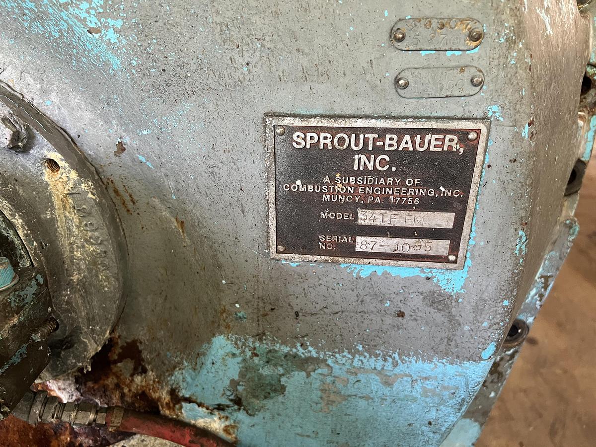 Used Andritz Sprout-Bauer 34 TF EMA lll Disc Refiner #46670