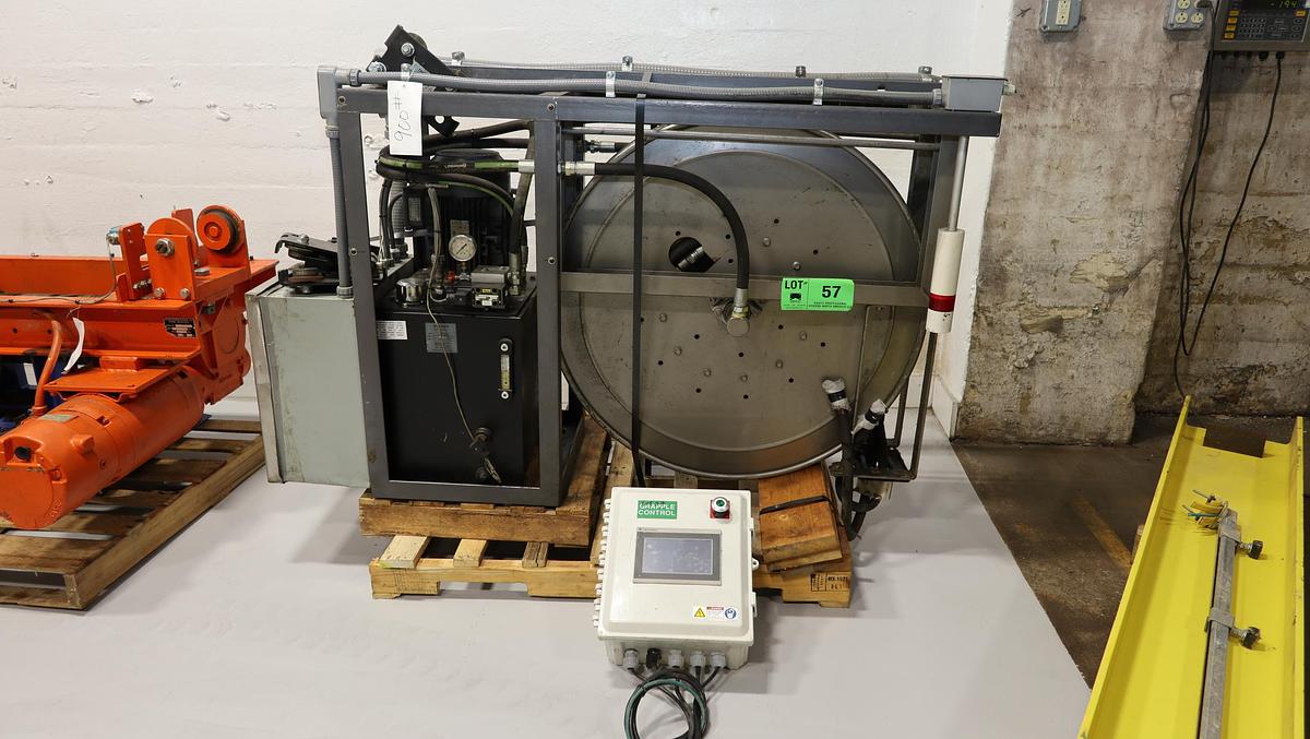 Used Andritz Saturn Monorail Hydraulic Grapple Hoist with SS Trash Tower #46206