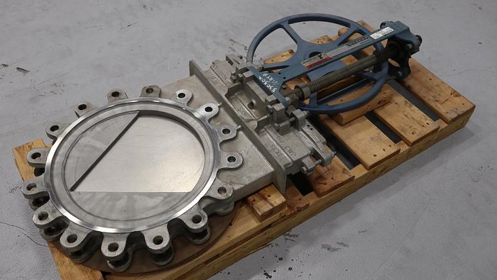 Used Dezurik 16" Hand Operated V-Port Knife Gate Valve #46375