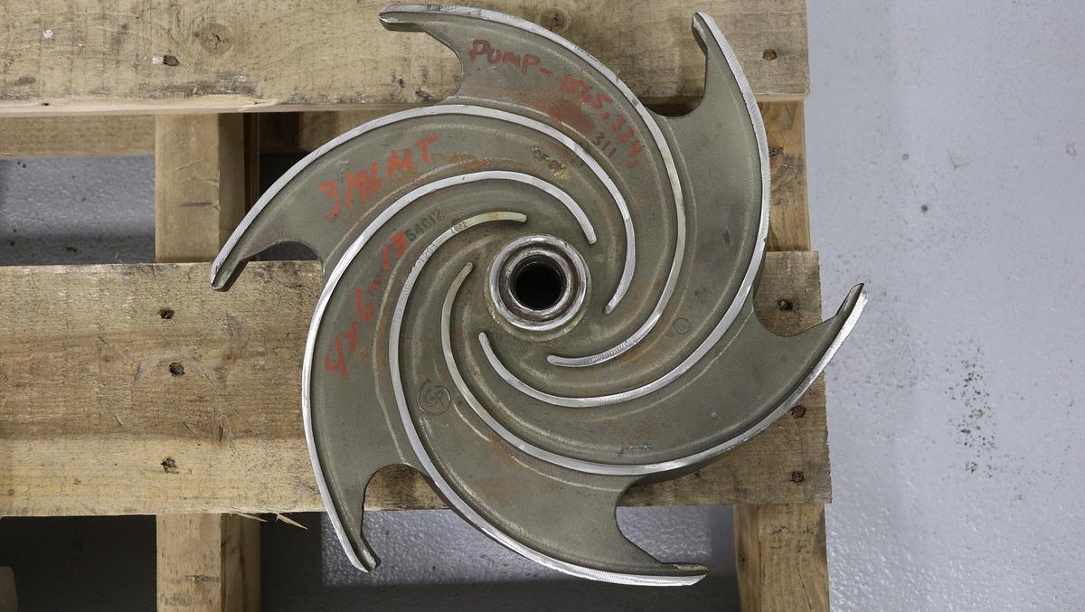 Used Goulds 3196 MT 4x6x13 6-Vane Impeller #46825