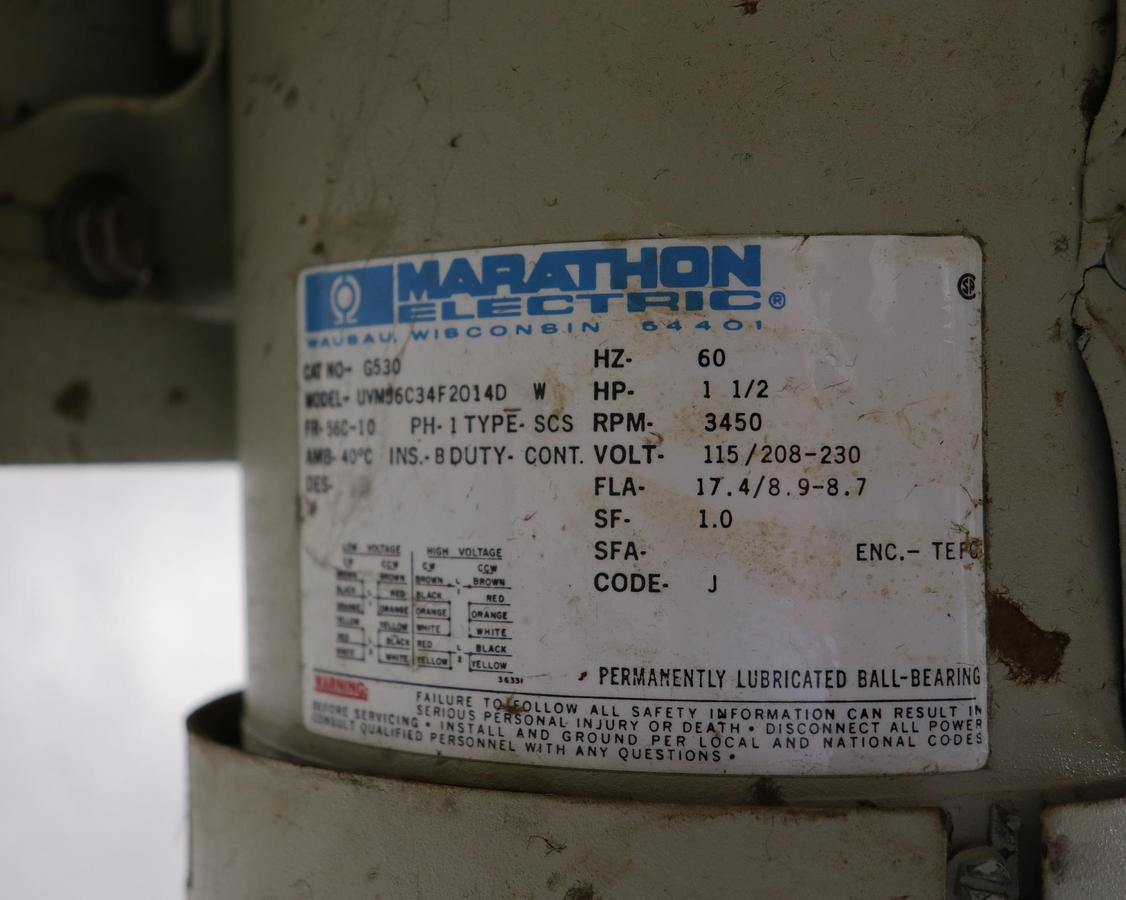 Used Noram Emulsifier With Pump and Marathon A/C Motor #47629