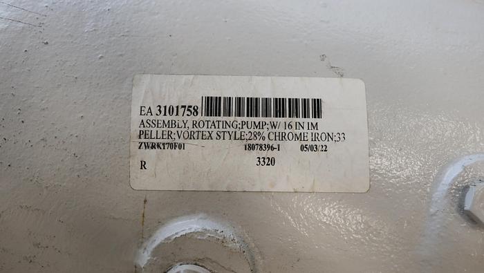 Refurbished Sulzer Warren 3320 Pump Power End #45567