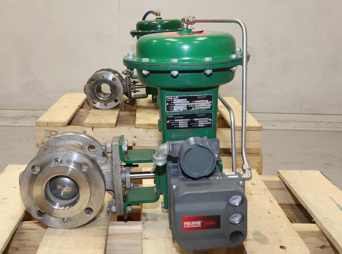 Used Fisher 3" V150 Series B Air Operated Vee Ball Valve #46264