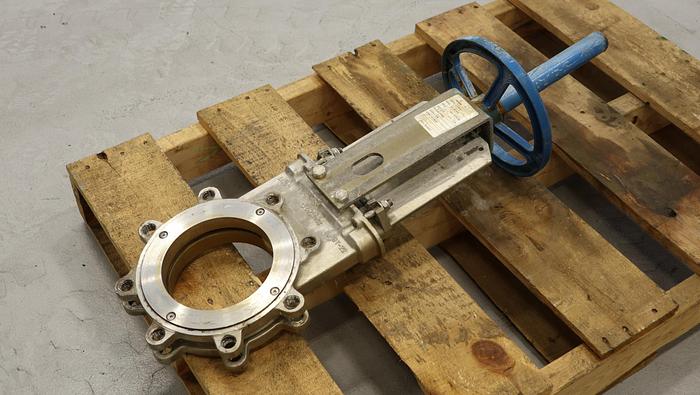 Used Orbinox 6" Hand Operated Knife Gate Valve #44787