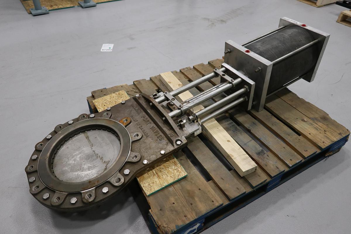 Unused North Port Valves 14" Air Operated Knife Gate Valve #47341