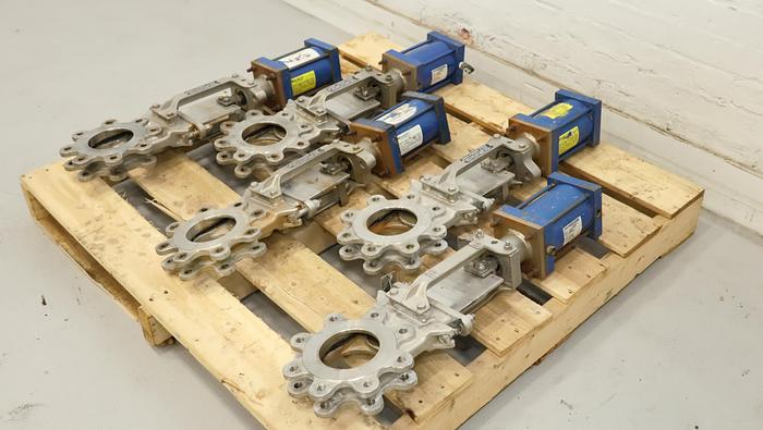 Used FNW 4" Air Operated Knife Gate Valve #46307