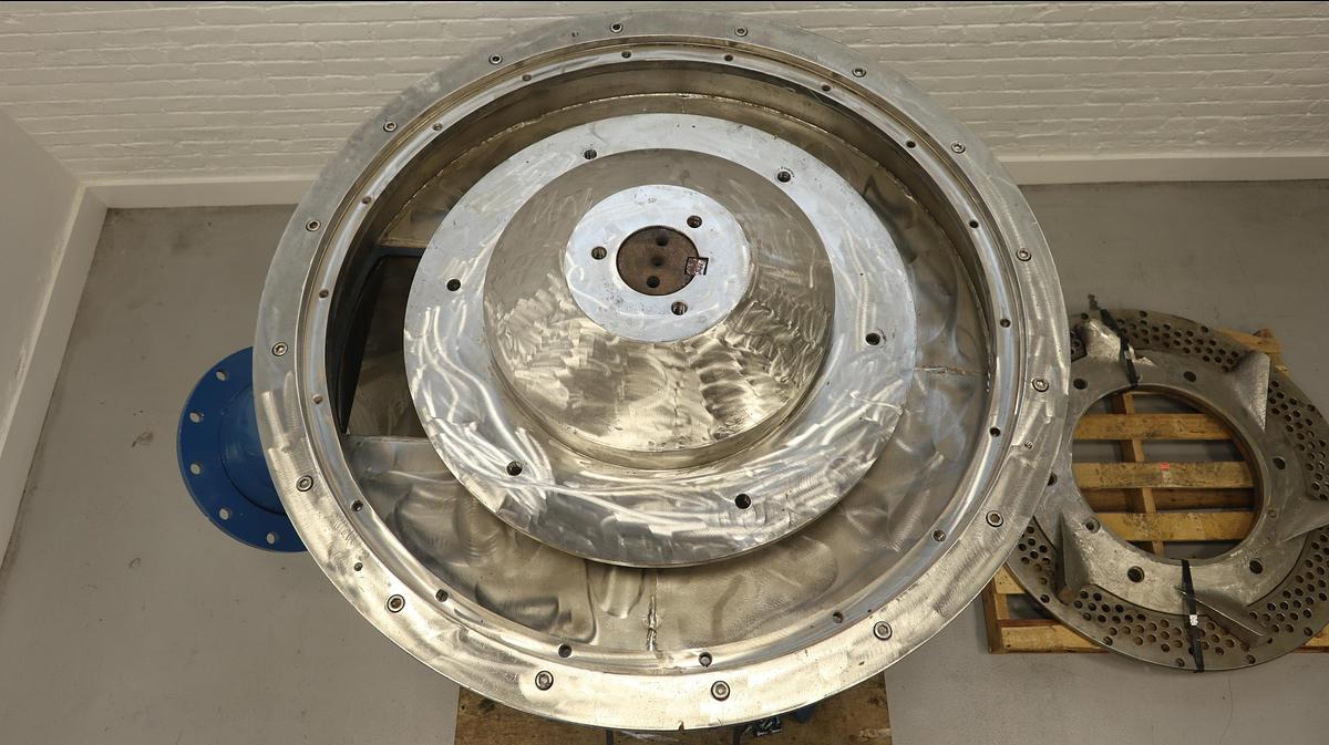 Used Beloit Model 350V Shark Pulper Drive With Rotor & Extraction Plate #47066