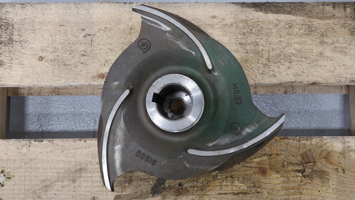 Used Goulds 3175 S 4x6x12 & 4x10x12 3-Vane Impeller #46817