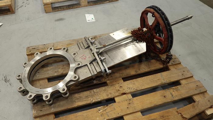 Used Flow Control Components 12" Hand Operated Knife Gate Valve #46378