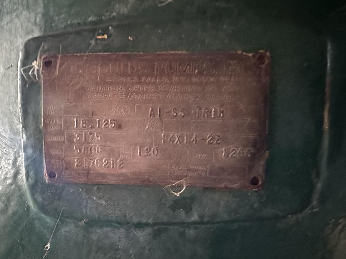 Used Goulds 3175 14x14x22 Pump #32920