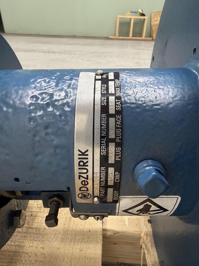 Unused Dezurik 4" Electronic Basis Weight Valve #46870