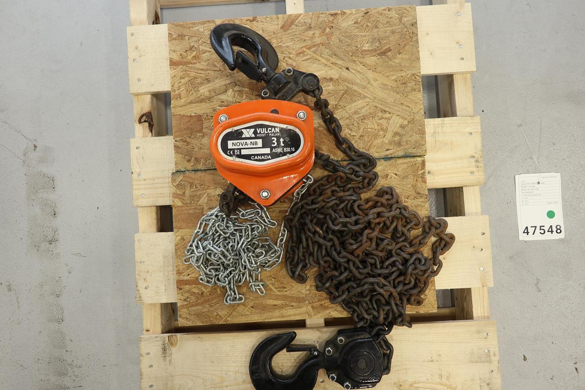 Used Vulcan NOVA-NB 3-Ton Hoist #47548