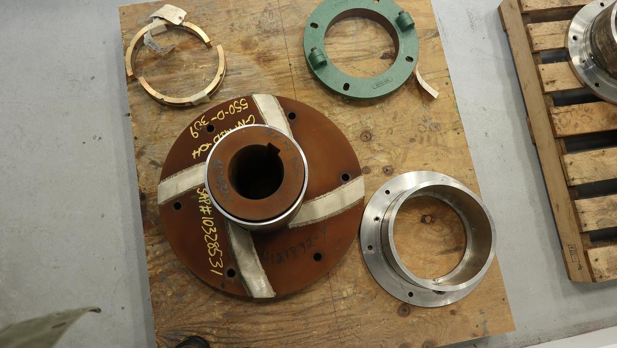 Unused Kadant/Black Clawson No.2 Pulper Drive Hub with Sleeve, Packing Gland, Lantern Ring, & Seal Box #47033