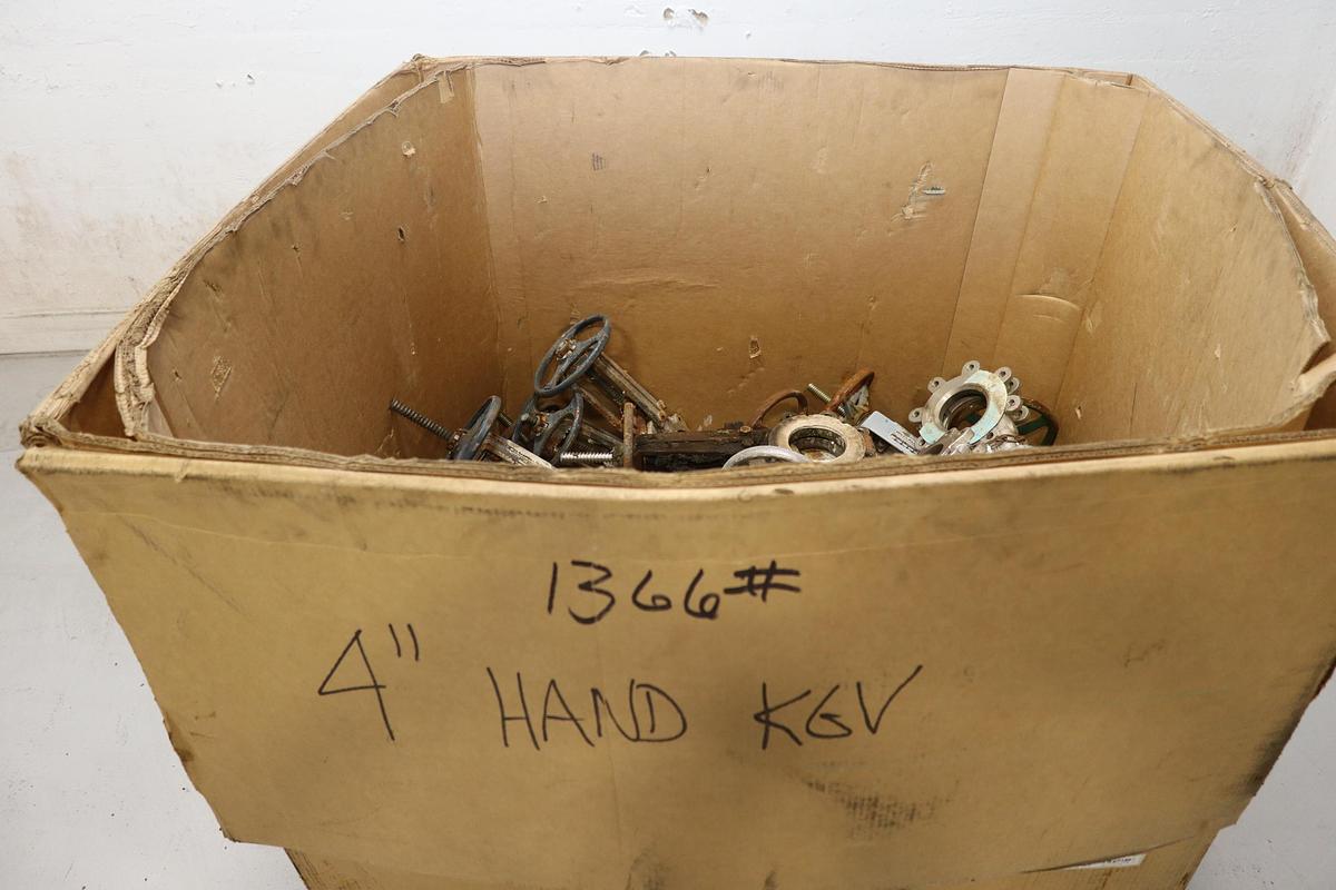 Used Lot of 3" & 4" Hand Operated Knife Gate Valves #47485