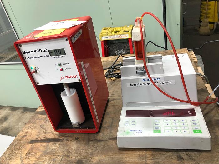 Used Mutek PCD 02 Particle Charge Detector With Mettler DL21 Titrator #46102