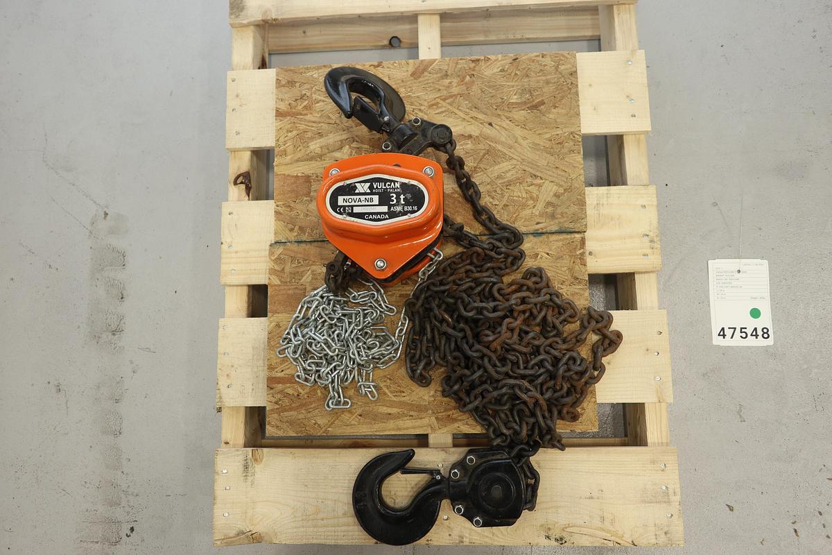 Used Vulcan NOVA-NB 3-Ton Hoist #47548