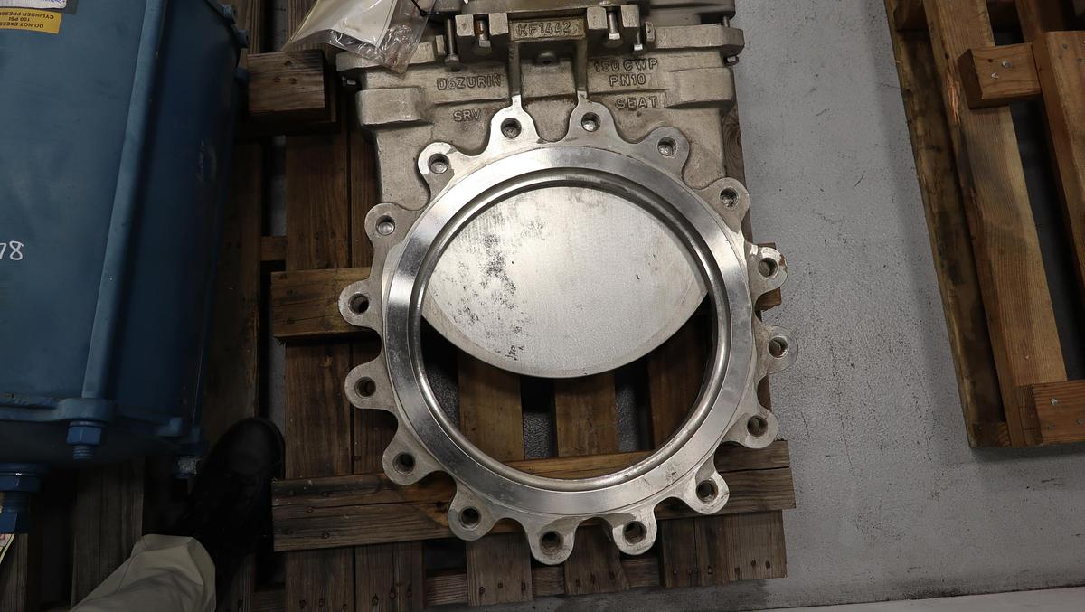 Unused Dezurik 16" Air Operated Knife Gate Valve #47276