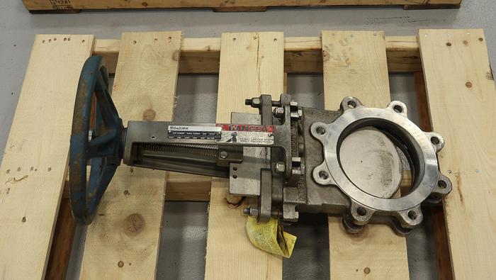 Used Dezurik 6" Hand Operated Knife Gate Valve #45942