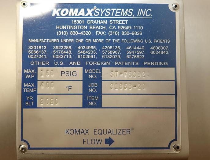 Unused Komax Steam Heater #45913