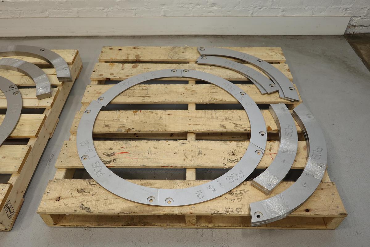 Unused Sprout Waldron AFT 34" Refiner Adapter Plates & Adapter Rings #47434