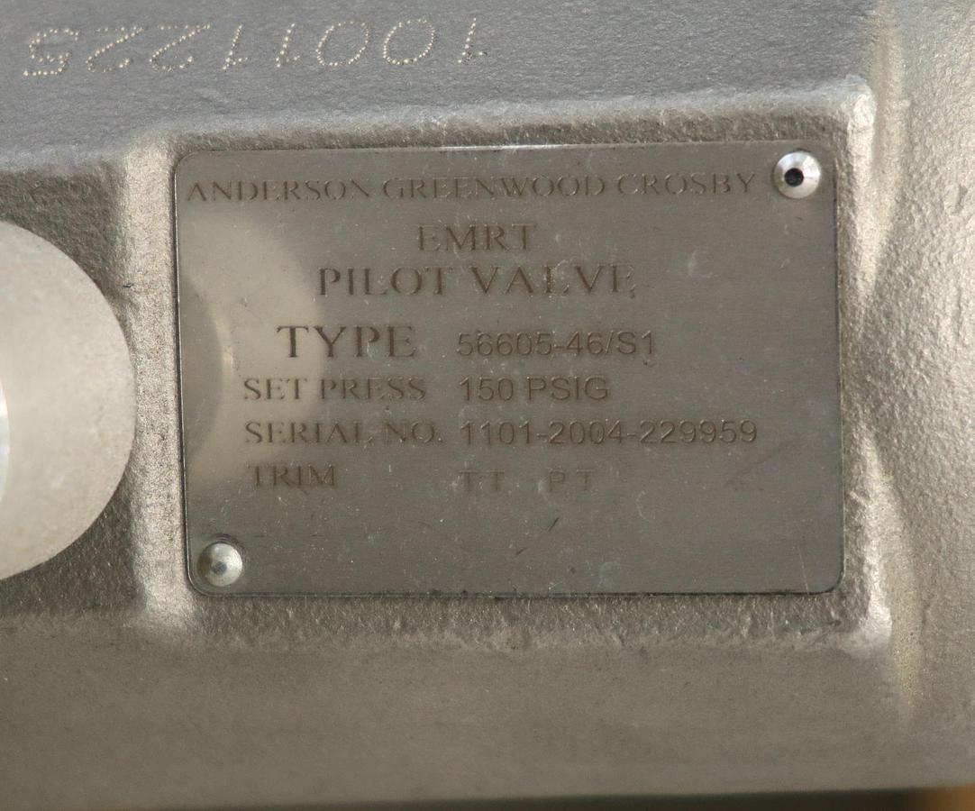 Used Anderson Greenwood 56605-46/S1 4x6 Pilot Operated Safety Relief Valve #46552