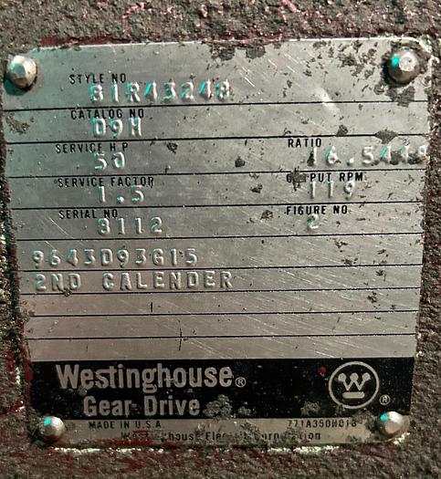 Used Manchester Single Nip 2-Roll Calender #46224