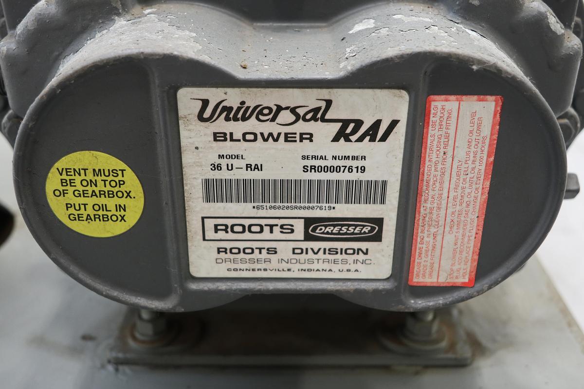 Used Dresser Industries Universal RAI 36U-RAI Blower With A/C Motor & Base #47543
