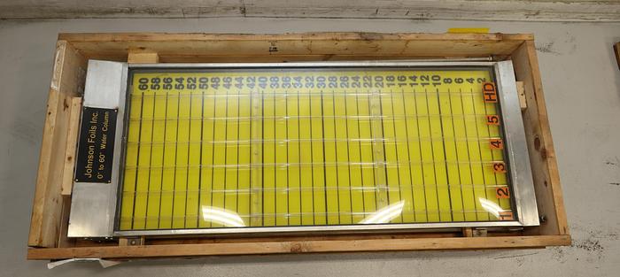 Used JOHNSON FOILS/ANDRITZ 0-60 Inch Water Column Pressure Gauge #46090