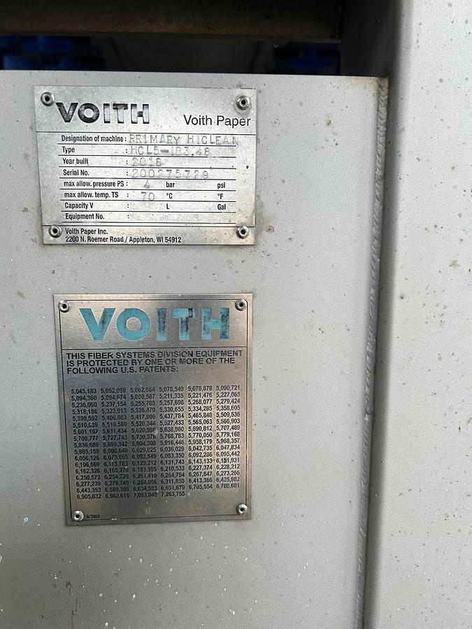Used Voith High Density Cleaners
