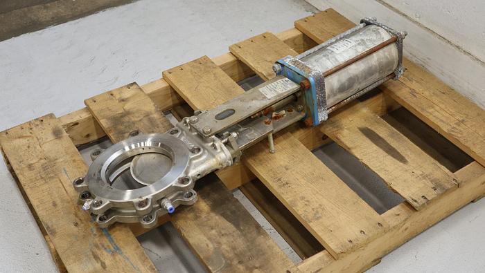 Used Orbinox 6" Air Operated Knife Gate Valve #44807